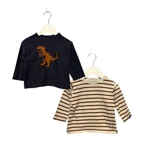 ⭐️ 5/$30 Zara Kids LS Shirt Bundle (2x) size 9-12 Months